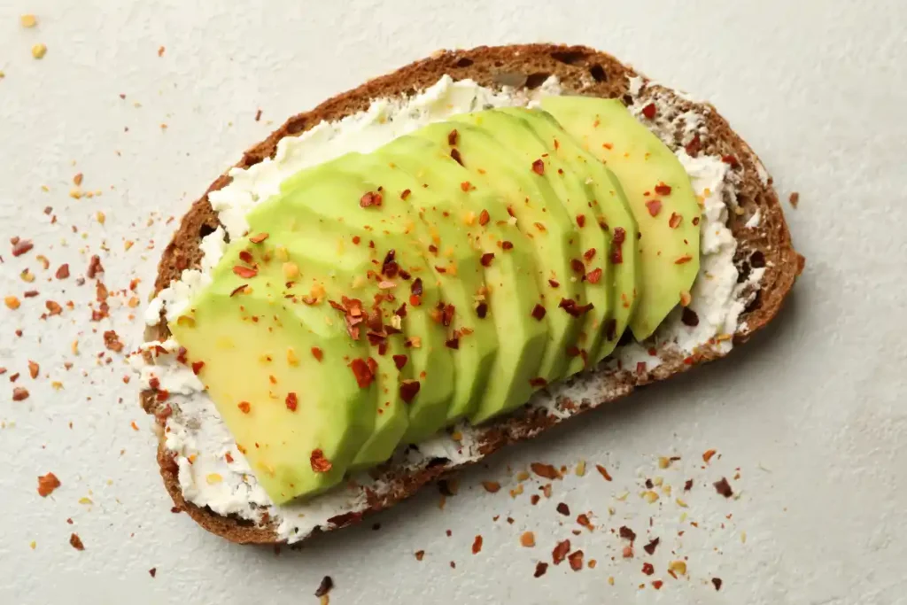 Crisp toast topped with creamy avocado, a simple and healthy breakfast or snack.